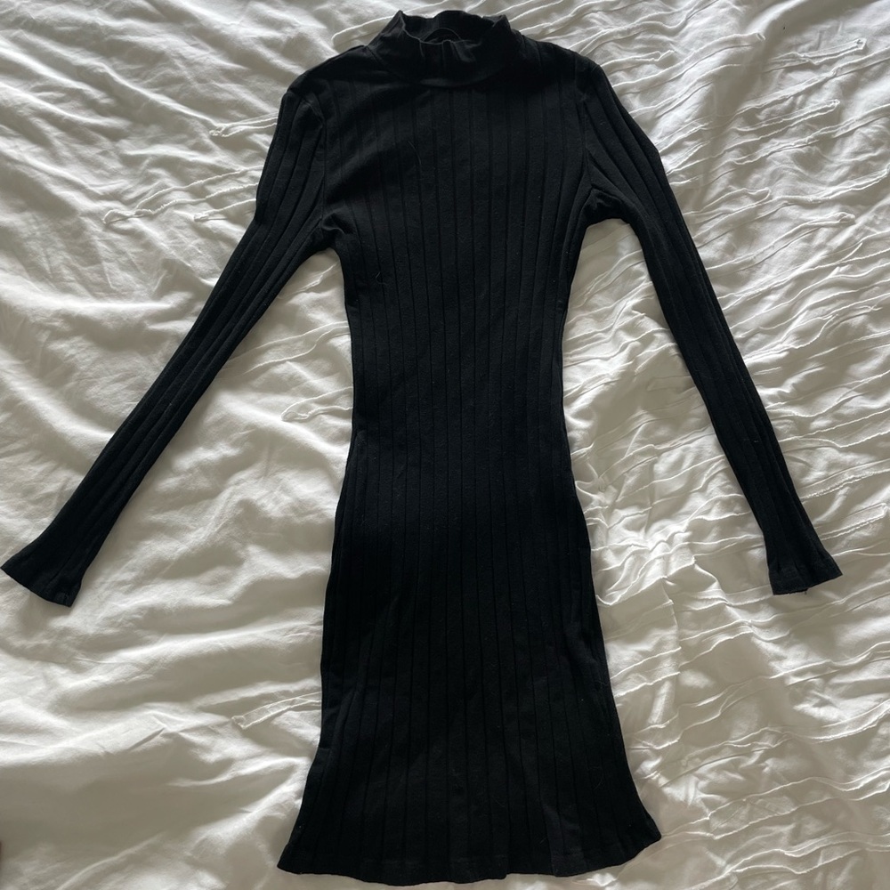 Black Turtleneck Mini Dress